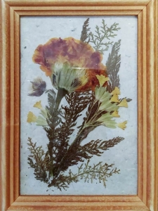 Мастер-класс по созданию картины из сухоцветов на бумаге ручного отлива